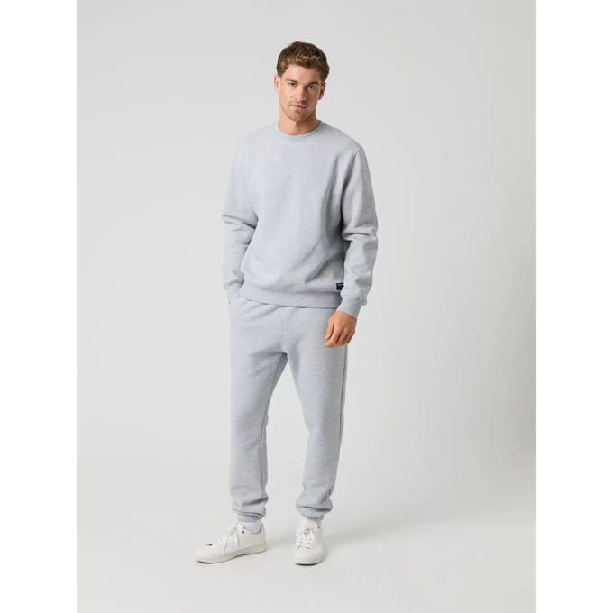 Björn Borg crew neck sweater - heren sweatshirt dik - lichtgrijs melange