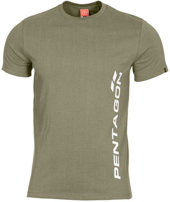 Pentagon Ageron Vertical T-shirt Met Korte Mouwen Groen 2XL Man
