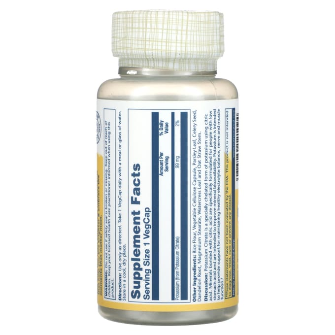 Kaliumcitraat, 99 mg, 60 vegetarische capsules
