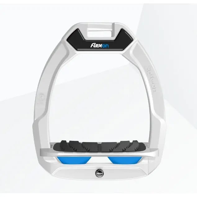 Veiligheidsstalen voor het paardrijden Schuin Grip Wit/Grijs/Blauw Flex-On Safe-On