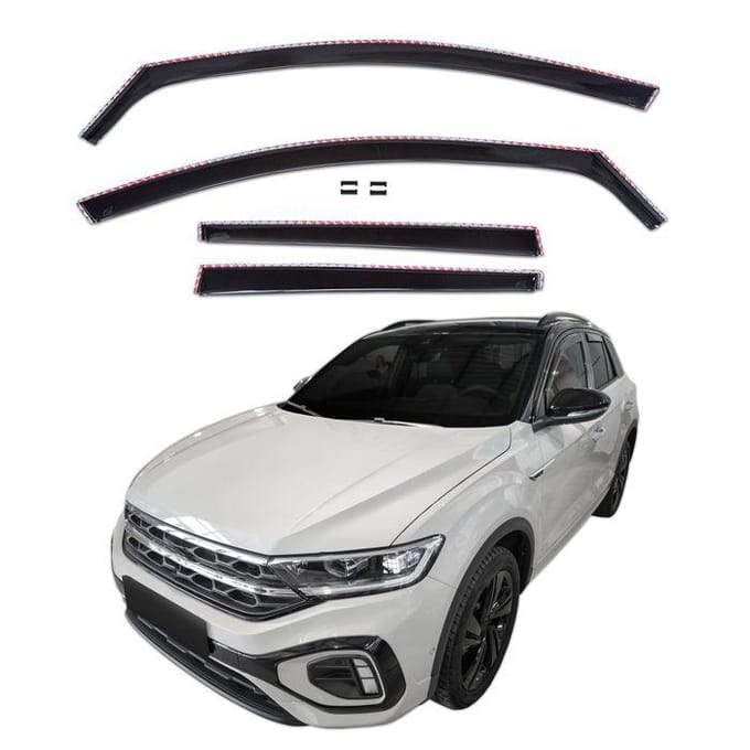 Wind deflectors - Volkswagen T‑Roc (sinds 2017) - Aerodynamisch - Zwart getint - Eenvoudige montage