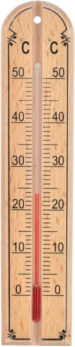 Binnenthermometer Houten 20 cm - Thermometer voor Binnen