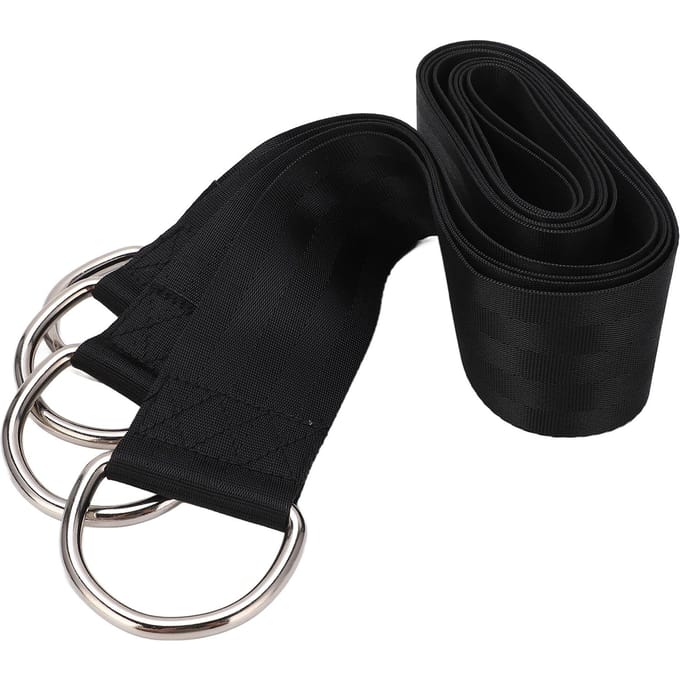 Schommel Touw Boom Hangbanden Kit Grote Draagkracht Hangmat Banden Touw Karabijnhaak black