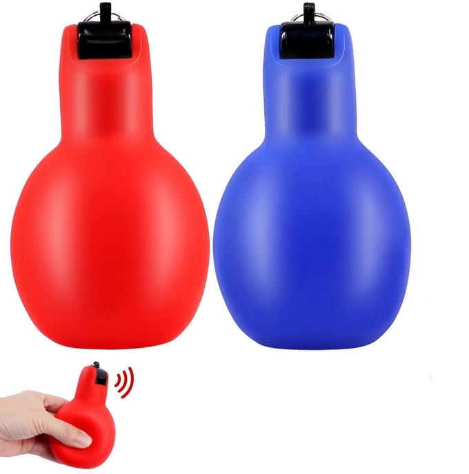Ynkkvre - Knijpfluit / Handfluit – Compact kunststof fluitje - 2pack