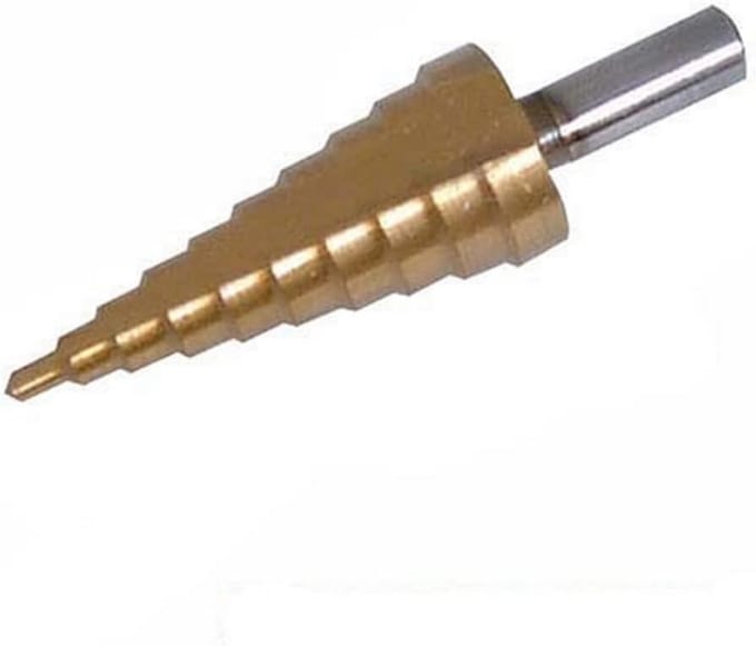 Titanium gecoate HSS trappenboor 12-28 mm voor precisiewerk