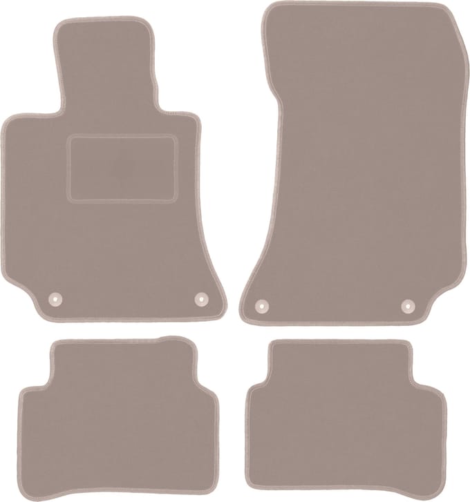 Beige velours matten voor: Mercedes CLS W218 coupé (2009-2016)