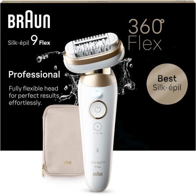 Braun Silk-épil 9 Flex – Elektrische Epilator - Flexibele kop - Draadloos - Nat & droog gebruik