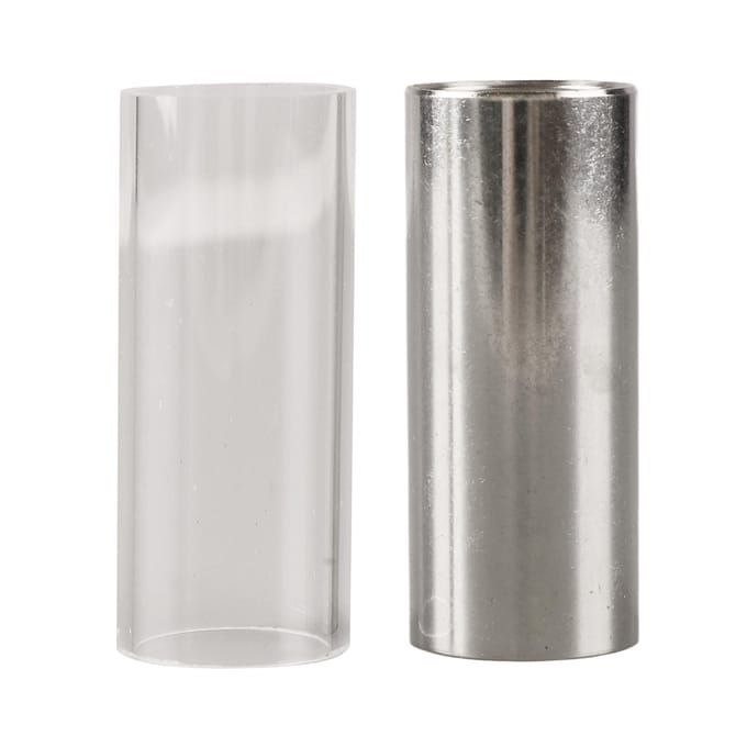 2 STuks Gitaar Slide Bars Metaal en Plastic Snaar Slides Elektrische Gitaar Bas Mandoline Accessoires gray