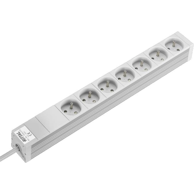 Rittal DK 7240.510 Stekkerdoos Zevenvoudig Aluminium Grijs 1 stuk(s)