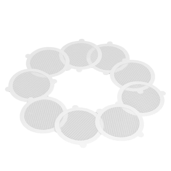 50 Stuks Doucheputje Haarvanger Glasvezel Praktisch Handig Dicht Gaas Douche Haarvanger 11cm white