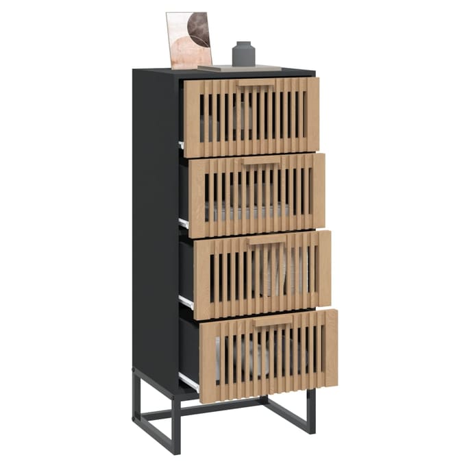 vidaXL - Hoge - kast - 40x30x95 - cm - bewerkt - hout