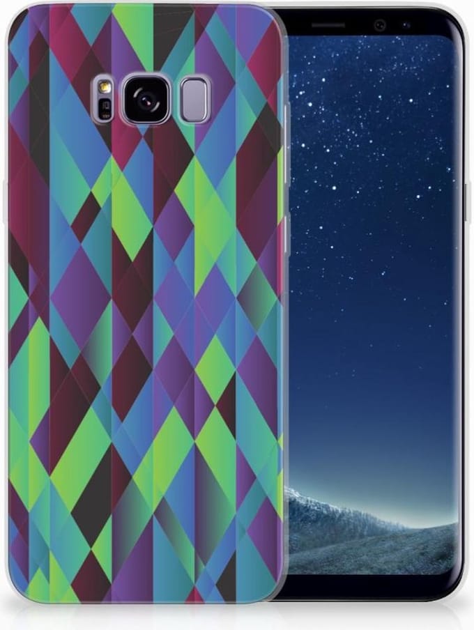 Samsung Galaxy S8 Plus TPU Hoesje Abstract Green Blue