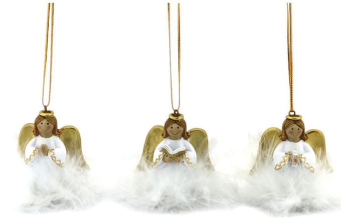 Home Society Kerst Ornament Engel Wit 3 stuks