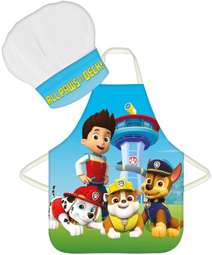 Paw Patrol kinderschort met kookmuts - kookschort - keukenschort