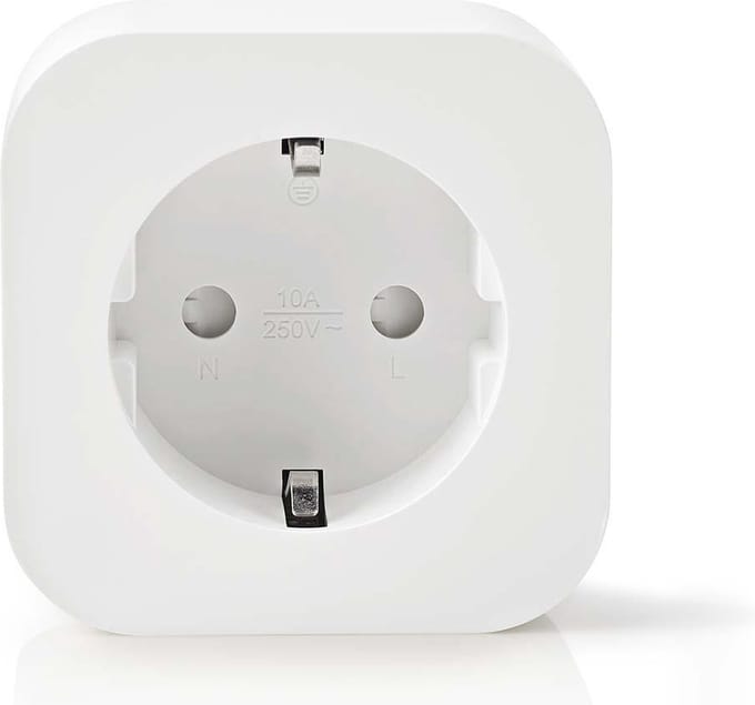 Nedis SmartLife Slimme Stekker - Wi-Fi - 2500 W - Randaarde stekker / Type F (CEE 7/7) - -10 - 45 °C - Android / IOS - Wit - 1 Stuks