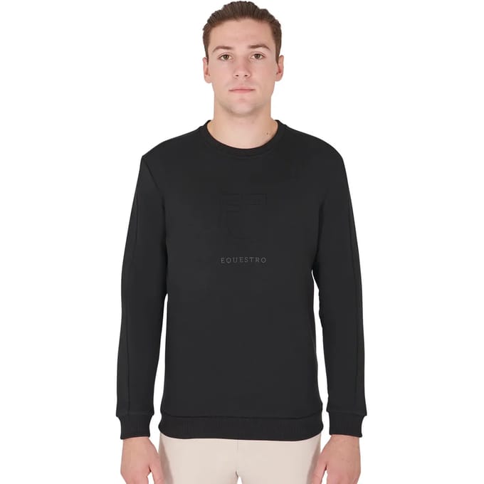 Katoenen paardrijsweater met logo Equestro