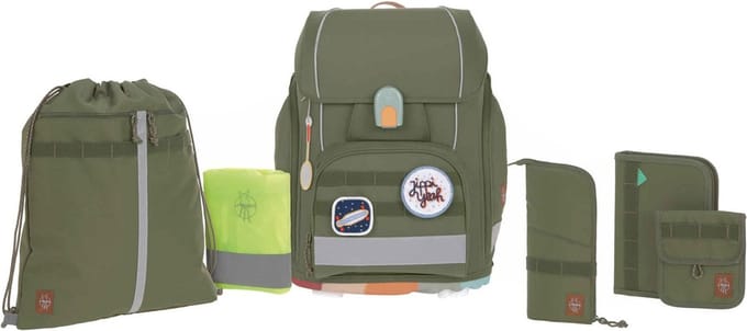 Lässig Schooltas School Set Boxy Unique Olive Groene