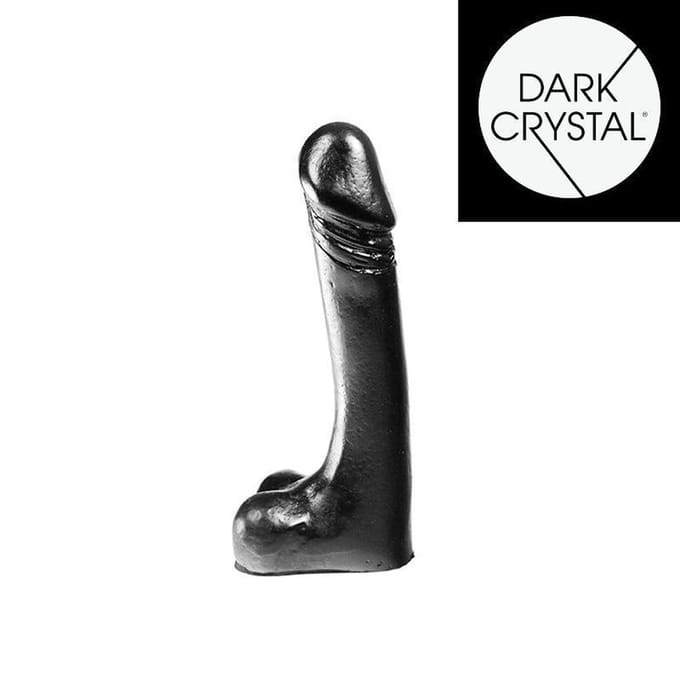 Dark Crystal Dildo 18 x 3 cm - zwart