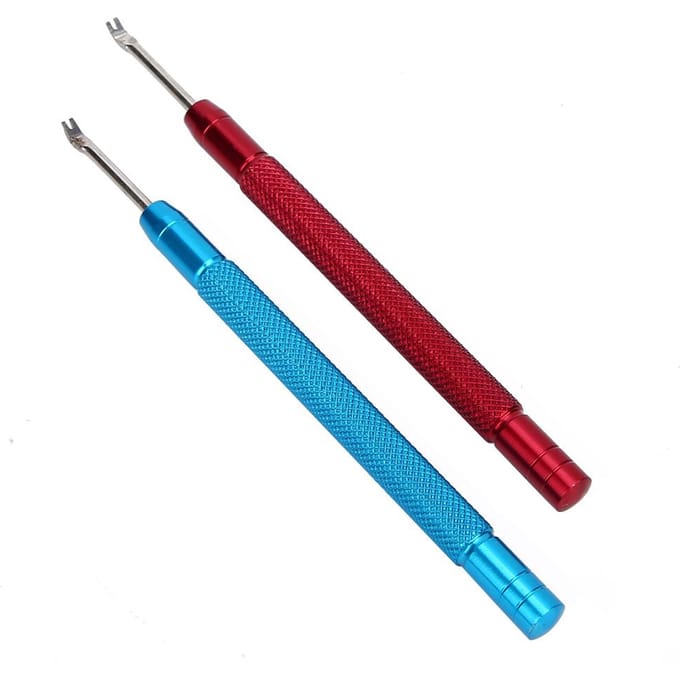 2 stuks Horlogewijzers Aandruk- en Verwijdergereedschap Horlogereparatie Accessoire (Rood Blauw) blue