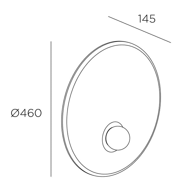 LEDS-C4 Trip wandlamp Ø 46cm zwart