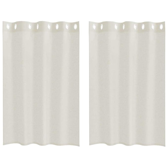 vidaXL Voile Gordijn 2 st Crème 140 x 140 cm Polyester