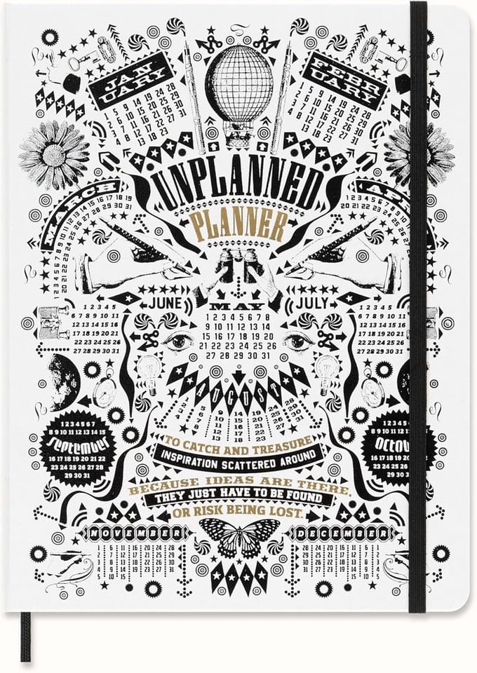 Ongeplande Weekplanner Extra Groot (19x26cm) met Harde Kaft en Elastiek - Ongedateerd Notitieboek