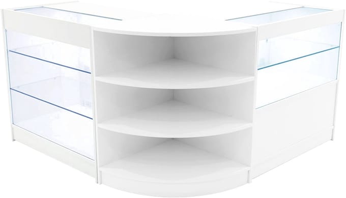 Calliope led winkel toonbank set - wit - 90x90&60x60cm - 3-delig led