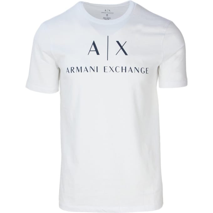 Armani Exchange Logo Tee - White T-Shirts
