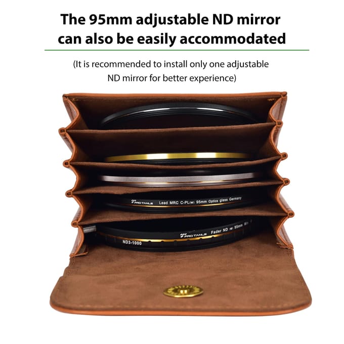 PRO TANLE 5 Zakken Filtertas Filter Opbergtas Lensfilter Etui Filter Draagtas Filter Pouch bruin