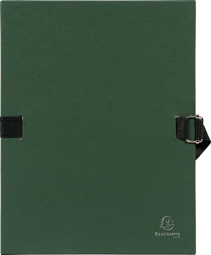 Exacompta 10x Map met uitrekbare in gekleurde canvas - 24x32 cm - Lichtgroen - 723E