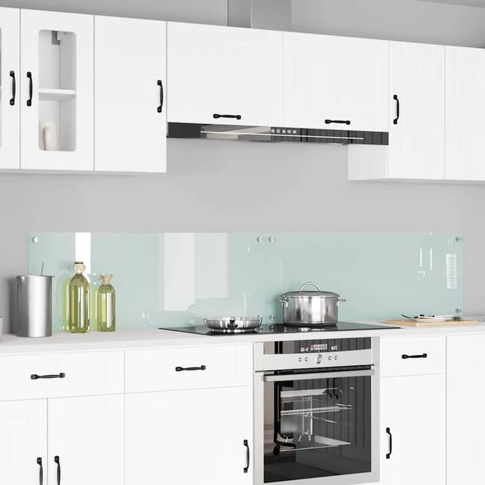 vidaXL - Keukenachterwand - 2 - st - Wit - 110 - x - 40 - cm - gehard - glas