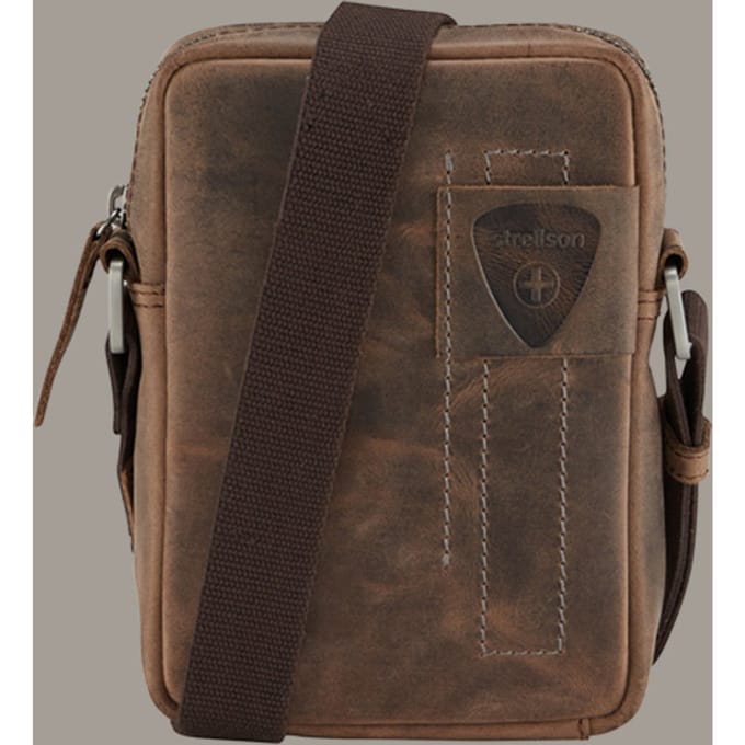 strellson schoudertas Richmond Clint Shoulderbag XSVZ Darkbrown donkerbruin