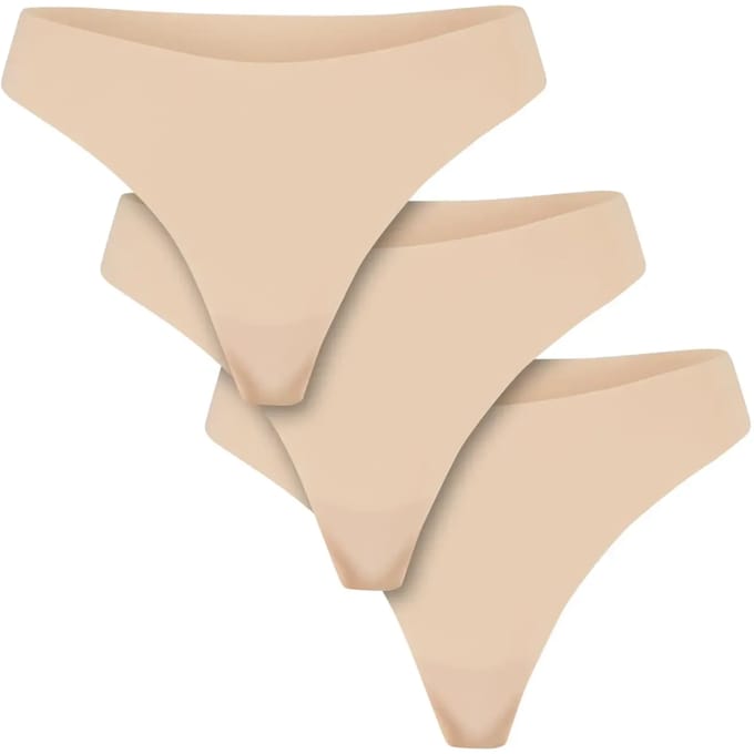 Urban Classics - Lasercut Tanga 3-Pack String - M - Beige