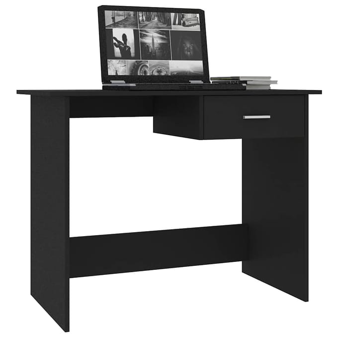 vidaXL - Bureau - 100x50x76 - cm - bewerkt - hout - wit