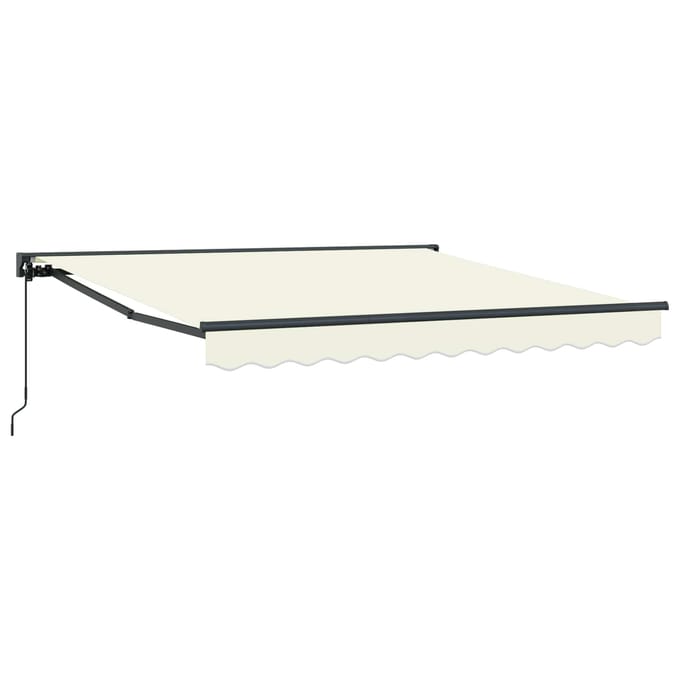 vidaXL Zijde Frame Crèmekleurig 350 x 250 cm Polyester met PU-coating