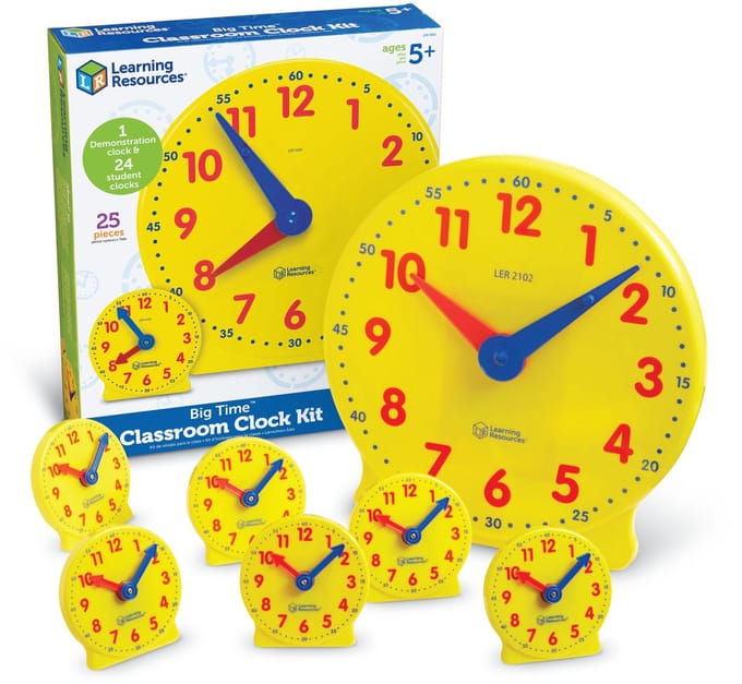 Learning Resources Big Time® Klaslokaal Klokken Kit - 5+