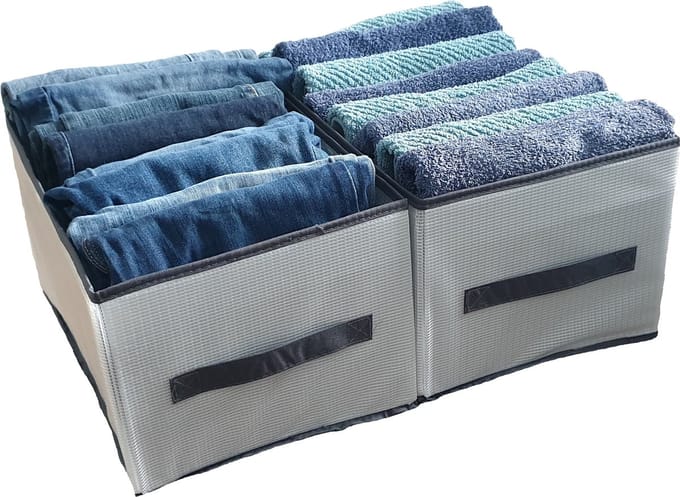 SUNMOOL Kleding organizer - Broeken Organizer - Kledingkast organizer - 40x25x20cm - 2 Stuks