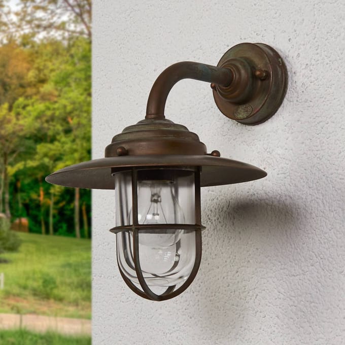 Moretti Luce Sierlijke buitenwandlamp Antique, helder glas