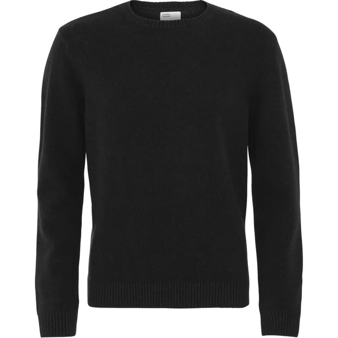 Wollen trui met ronde hals Colorful Standard Classic Merino deep black