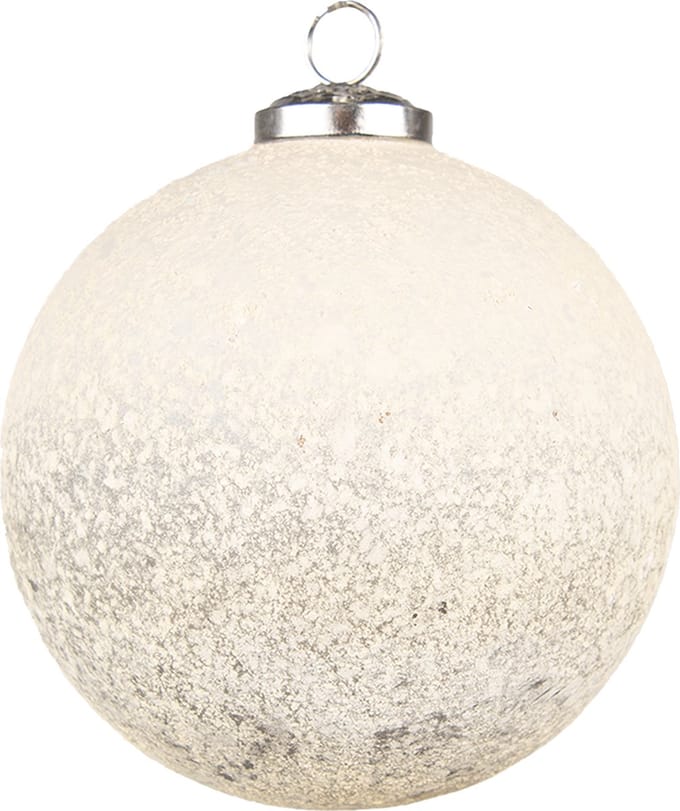 Clayre & Eef Kerstbal Overig Ø 12 cm Beige Glas Kerstballen