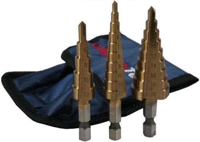 HSS Titanium -Stappenboor Set - Boren - 3 Delig