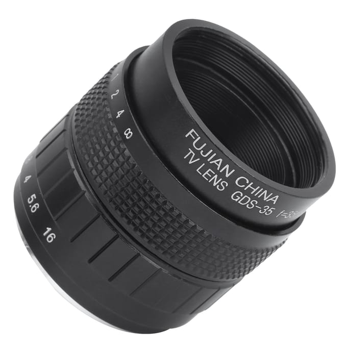 Accessoire d'objectif de caméra sans miroir à mise au point fixe de Film de télévision à monture C 35mm F1.7 noir