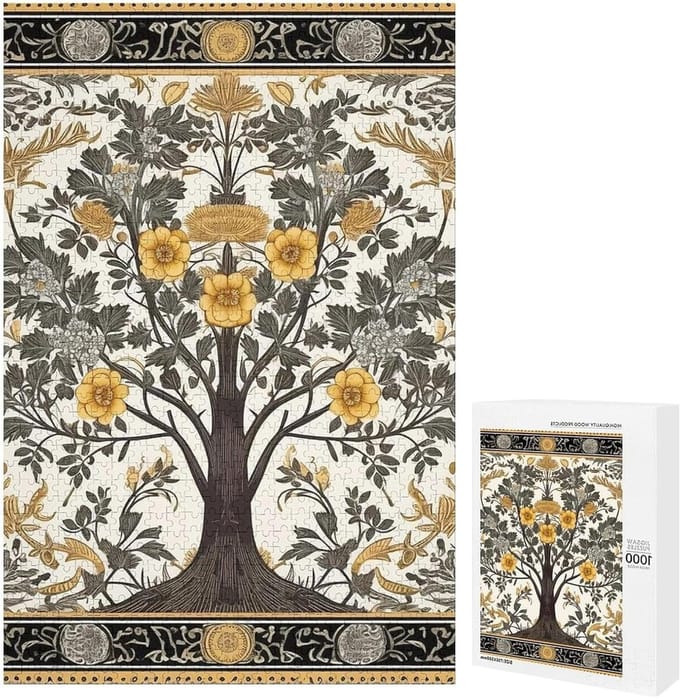 Houten Puzzel - Puzzel voor volwassenen - Ontspanning thuis - Gladde afwerking - 1000 stukjes - Wit