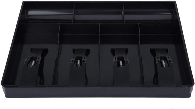 Removable Kassalade met 7 Compartimenten en Plastic Clips voor Kassasysteem en Geldbeheer