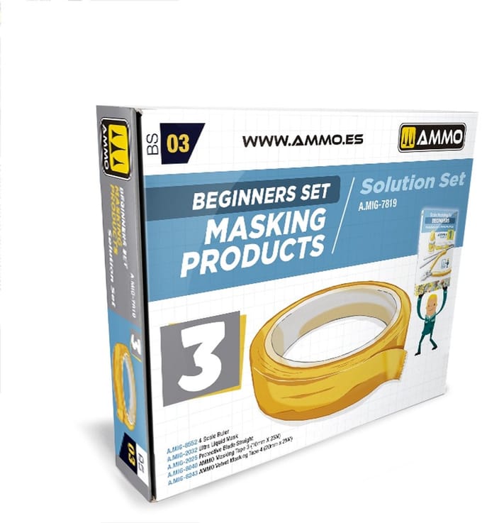 AMMO by Mig Jimenez Modelbouwdecoratie - MIG 7819 Modelbouw Maskering Set voor Beginners Tape