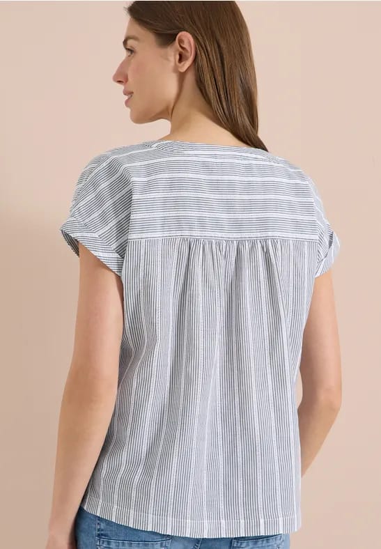 Blouse met hangende schouder en structuur