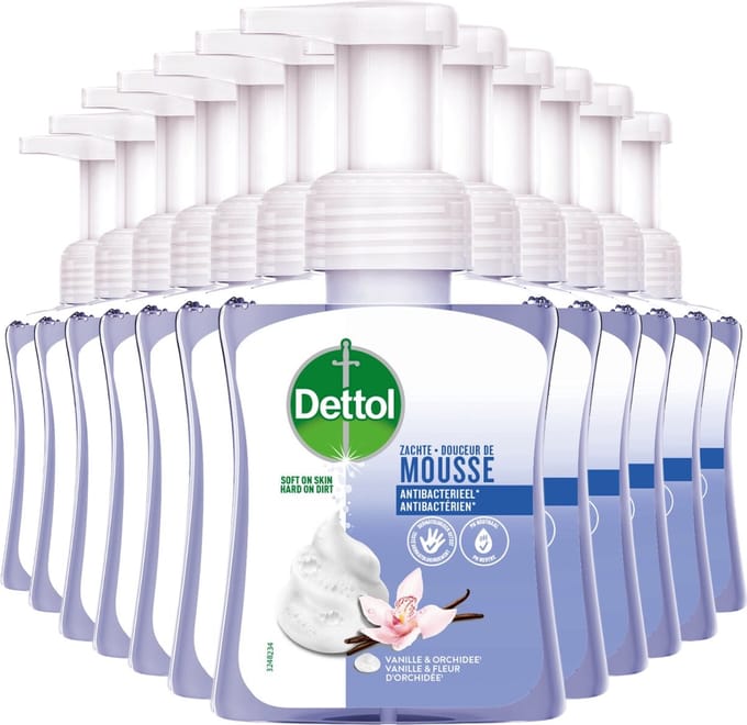 Dettol Handzeep Zachte Mousse - Orchidee & Vanille - 250ml x12
