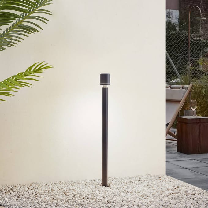 Lindby LED tuinpadverlichting Amila, zwart, aluminium, IP54