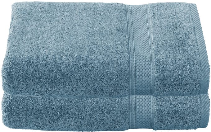 De Witte Lietaer Badhanddoek Stephanie Arctic - Set 2 stuks - 70 x 140 cm - Blauw - Katoen