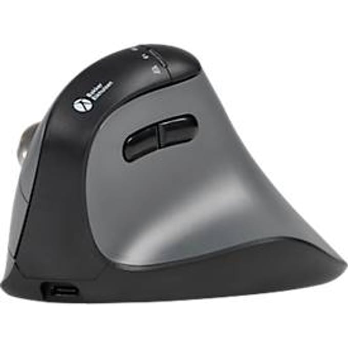 BakkerElkhuizen Fast Forward Pro verticale muis, voor rechtshandigen, ergonomisch, 8 knoppen en scrollwiel, 5 DPI niveaus, 3 aansluitmogelijkheden